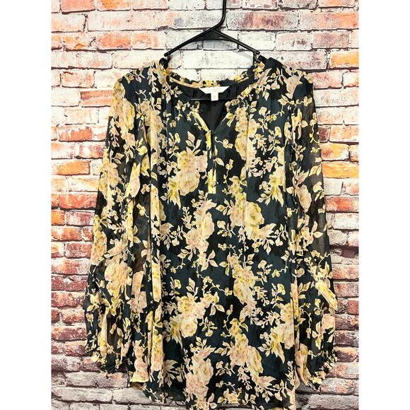 LC Lauren Conrad Daisy Dew sleeveless blouse top women's size OX plus - Picture 1 of 6